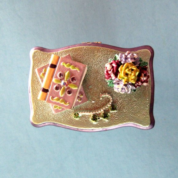 Swarovski crystals rhinestone ring box - trinket box - desk - table top - Picture 9 of 13